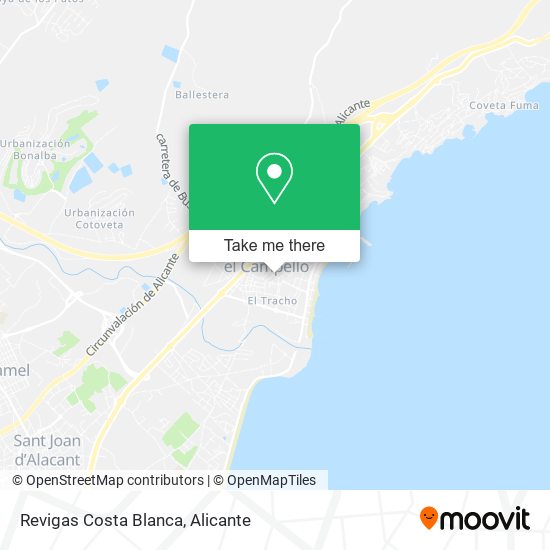 Revigas Costa Blanca map