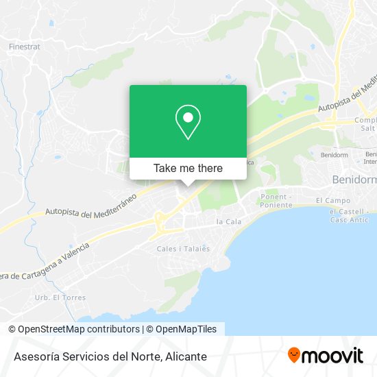 Asesoría Servicios del Norte map