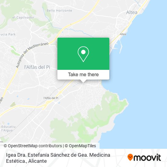 Igea Dra. Estefanía Sánchez de Gea. Medicina Estética. map