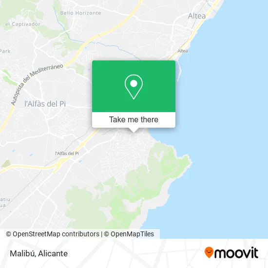 mapa Malibú