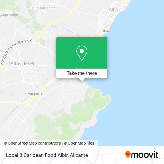 Local 8 Caribean Food Albir map
