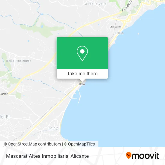 Mascarat Altea Inmobiliaria map