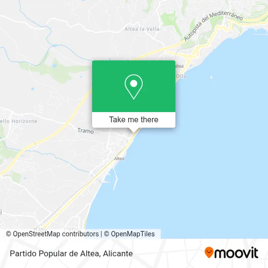 Partido Popular de Altea map