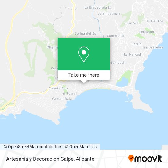 Artesanía y Decoracion Calpe map