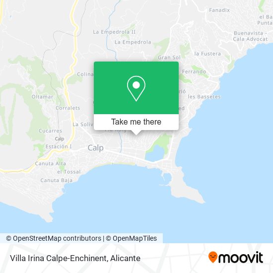 Villa Irina Calpe-Enchinent map