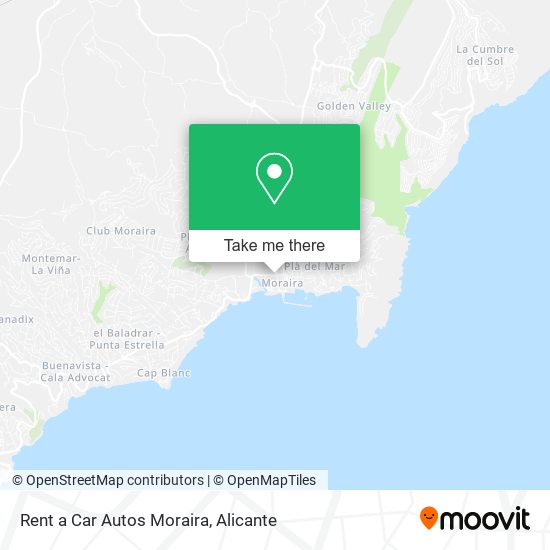 Rent a Car Autos Moraira map