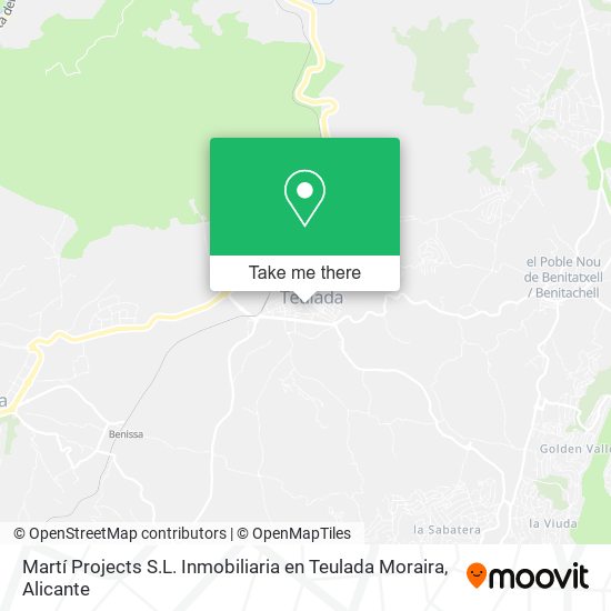 mapa Martí Projects S.L. Inmobiliaria en Teulada Moraira