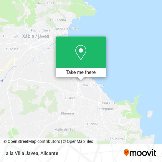 a la Villa Javea map