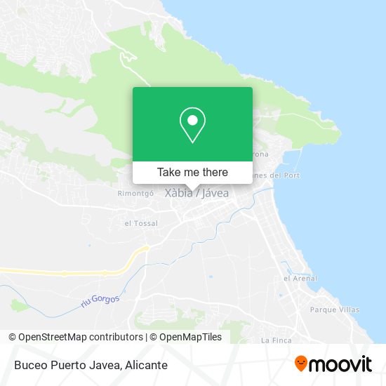 mapa Buceo Puerto Javea
