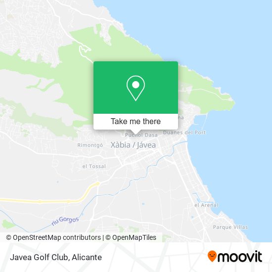 Javea Golf Club map