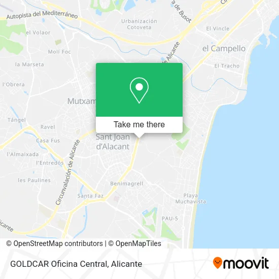 GOLDCAR Oficina Central map