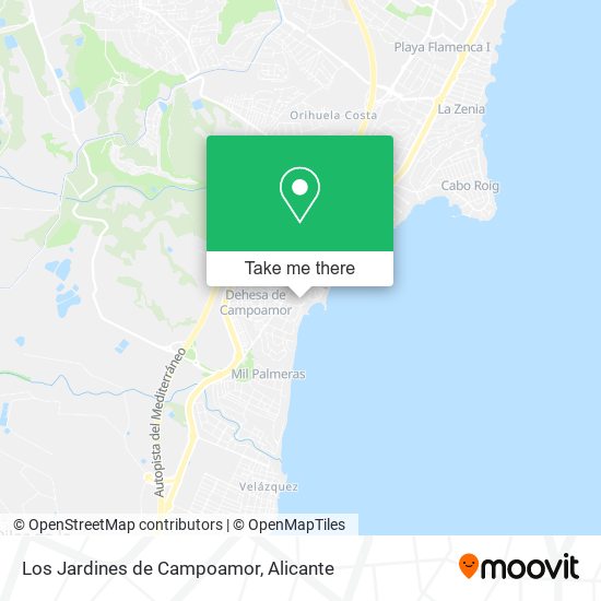 Los Jardines de Campoamor map