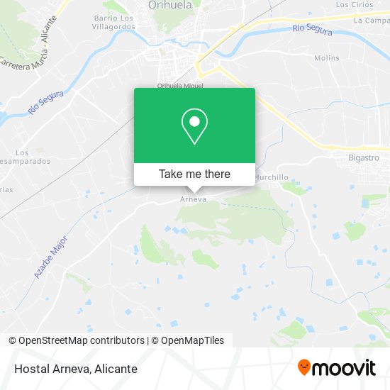 mapa Hostal Arneva