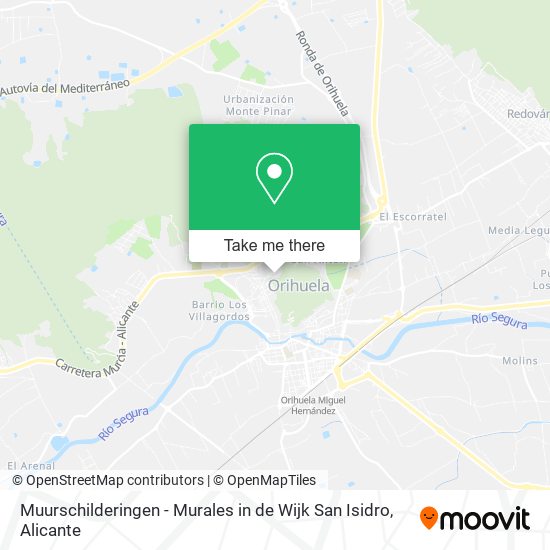 Muurschilderingen - Murales in de Wijk San Isidro map