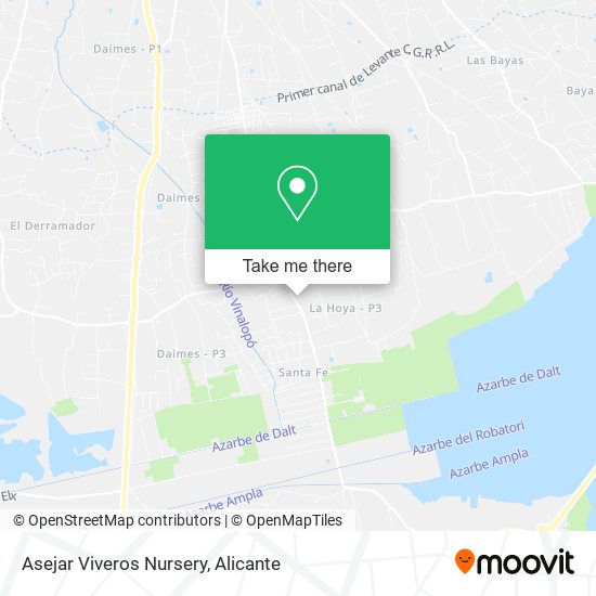 Asejar Viveros Nursery map