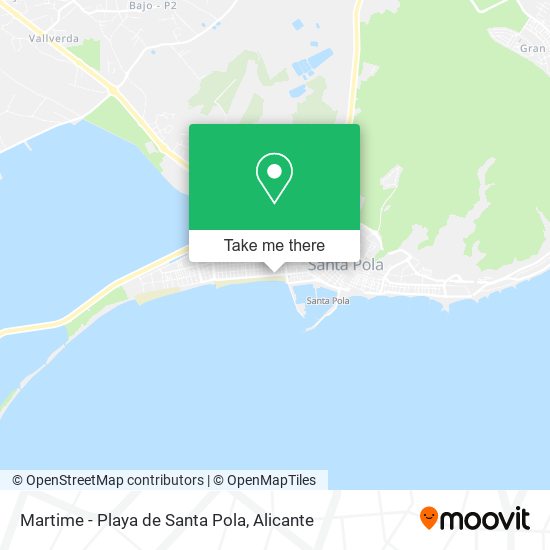 mapa Martime - Playa de Santa Pola
