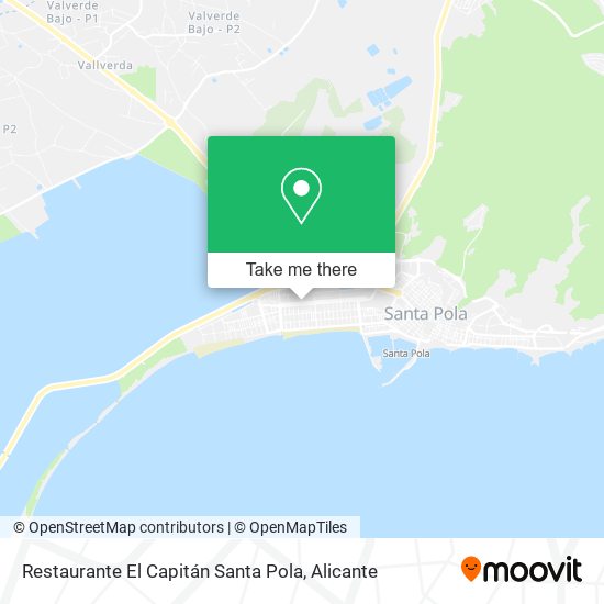 Restaurante El Capitán Santa Pola map