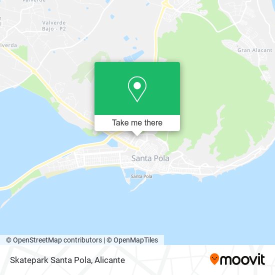 Skatepark Santa Pola map