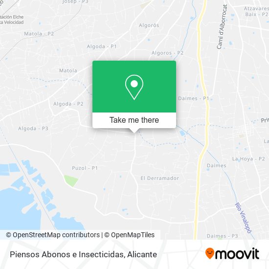 Piensos Abonos e Insecticidas map