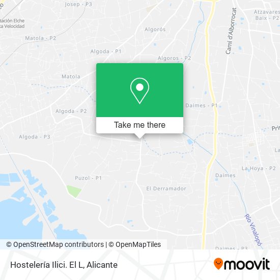Hostelería Ilici. El L map