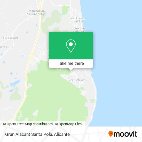 Gran Alacant Santa Pola map