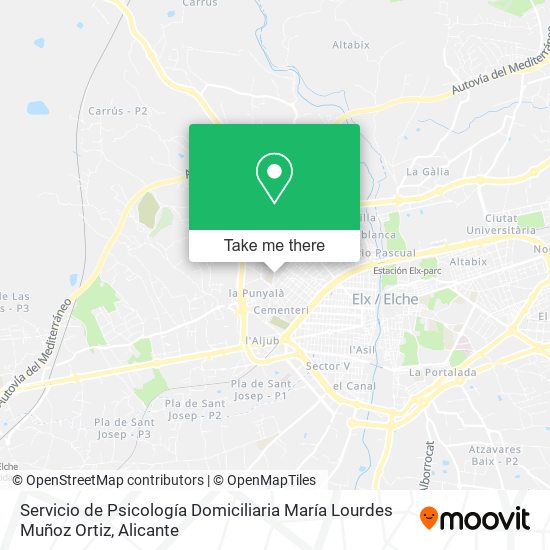 Servicio de Psicología Domiciliaria María Lourdes Muñoz Ortiz map