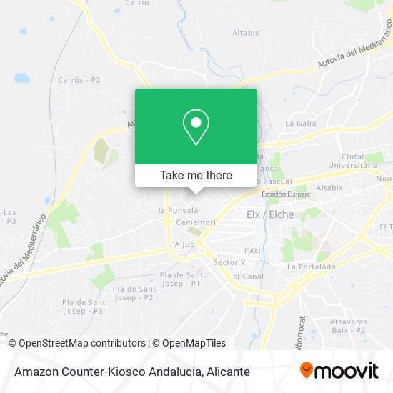 Amazon Counter-Kiosco Andalucia map