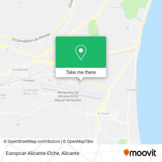 Europcar-Alicante-Elche map