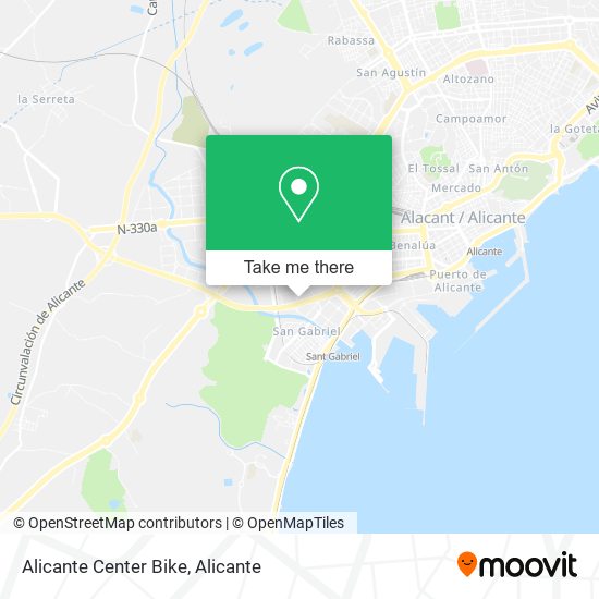 mapa Alicante Center Bike
