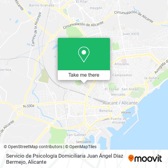 Servicio de Psicología Domiciliaria Juan Ángel Díaz Bermejo map