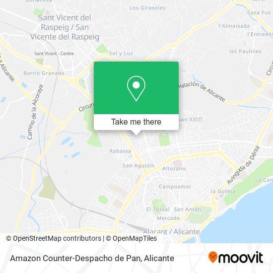 Amazon Counter-Despacho de Pan map
