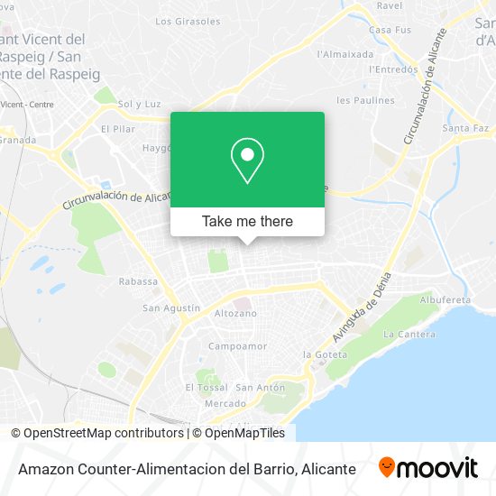 mapa Amazon Counter-Alimentacion del Barrio