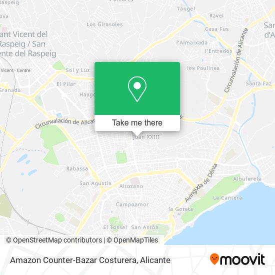 Amazon Counter-Bazar Costurera map