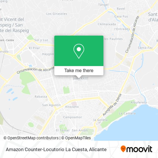 Amazon Counter-Locutorio La Cuesta map