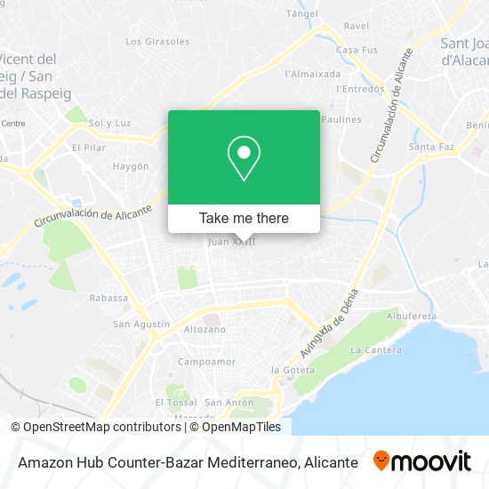 mapa Amazon Hub Counter-Bazar Mediterraneo