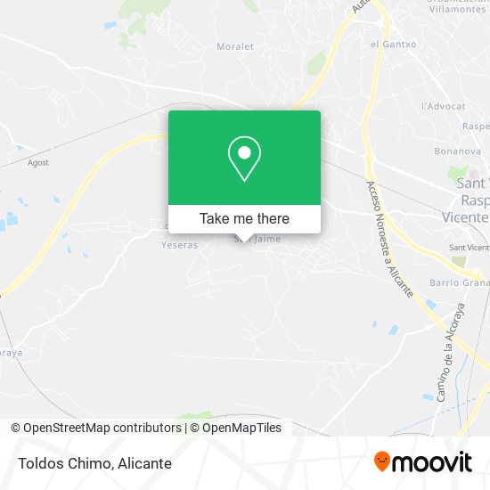 Toldos Chimo map