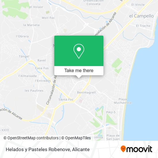 Helados y Pasteles Robenove map