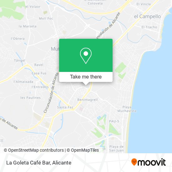 La Goleta Café Bar map