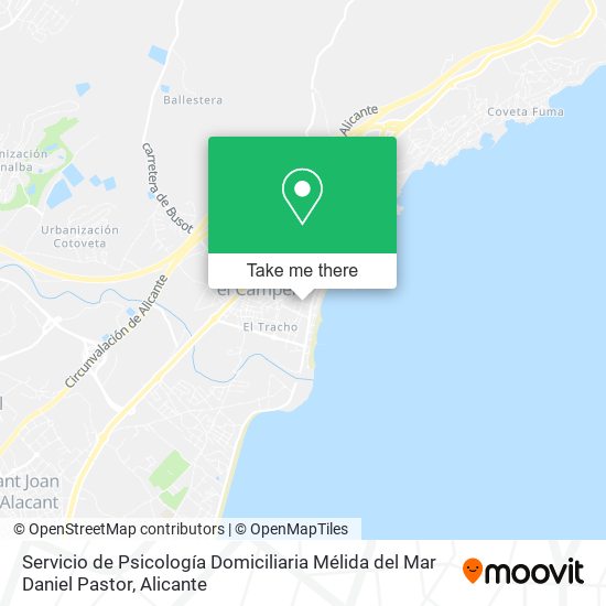 Servicio de Psicología Domiciliaria Mélida del Mar Daniel Pastor map