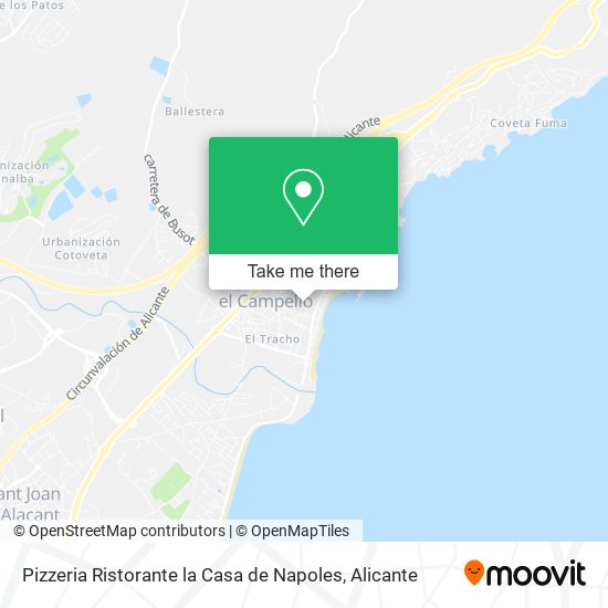 Pizzeria Ristorante la Casa de Napoles map