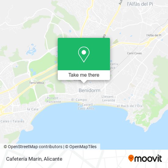 Cafetería Marín map