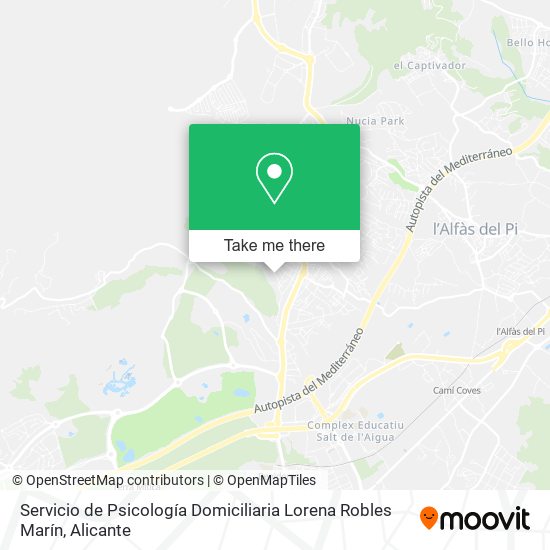 Servicio de Psicología Domiciliaria Lorena Robles Marín map