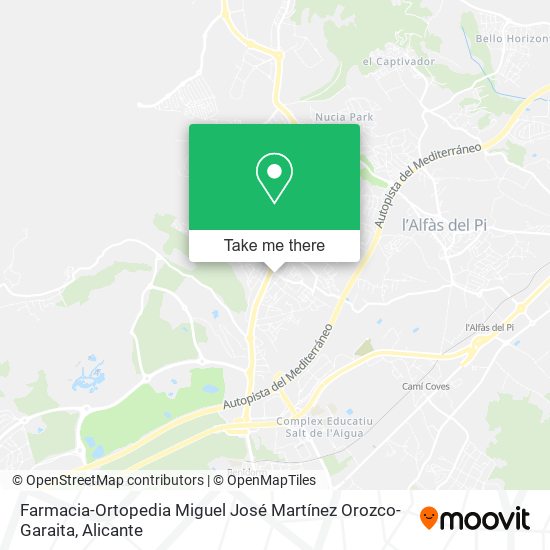 Farmacia-Ortopedia Miguel José Martínez Orozco-Garaita map