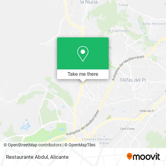 Restaurante Abdul map