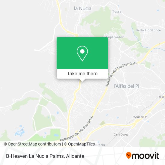 B-Heaven La Nucia Palms map