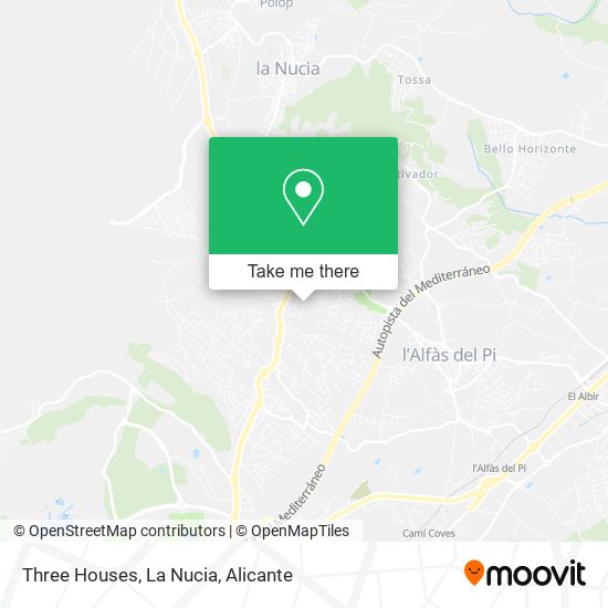 Three Houses, La Nucia map