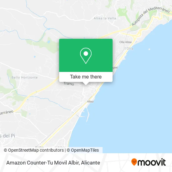 Amazon Counter-Tu Movil Albir map