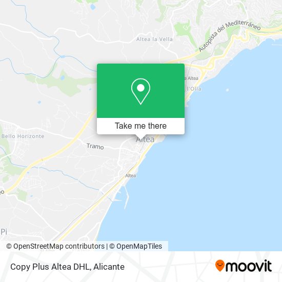 Copy Plus Altea DHL map