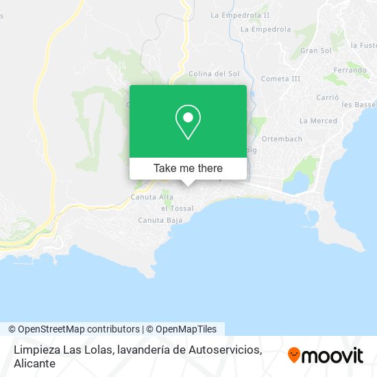 mapa Limpieza Las Lolas, lavandería de Autoservicios