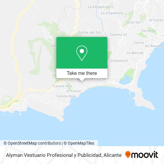Alyman Vestuario Profesional y Publicidad map